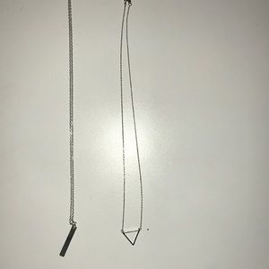 2 silver brandy Melville necklaces, both $5